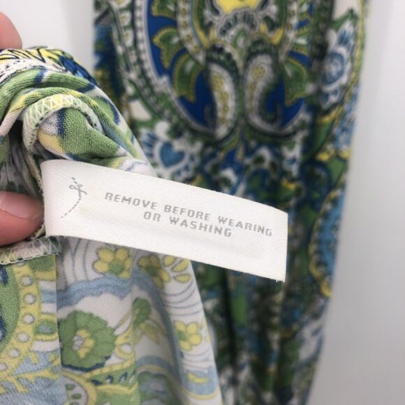 Ann Taylor LOFT Summer Sleeveless Sheath Maxi Dress Paisley Print Multi Size 10 - Picture 6 of 6